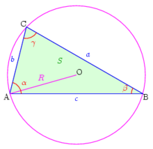 https://upload.wikimedia.org/wikipedia/commons/thumb/8/86/Triangle_and_circumcircle_with_notations.png/220px-Triangle_and_circumcircle_with_notations.png