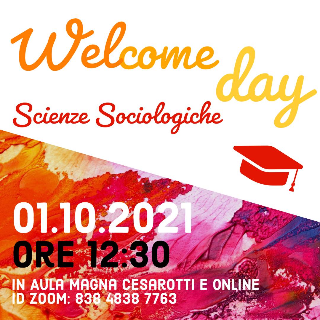 Locandina Welcome day Scienze sociologiche